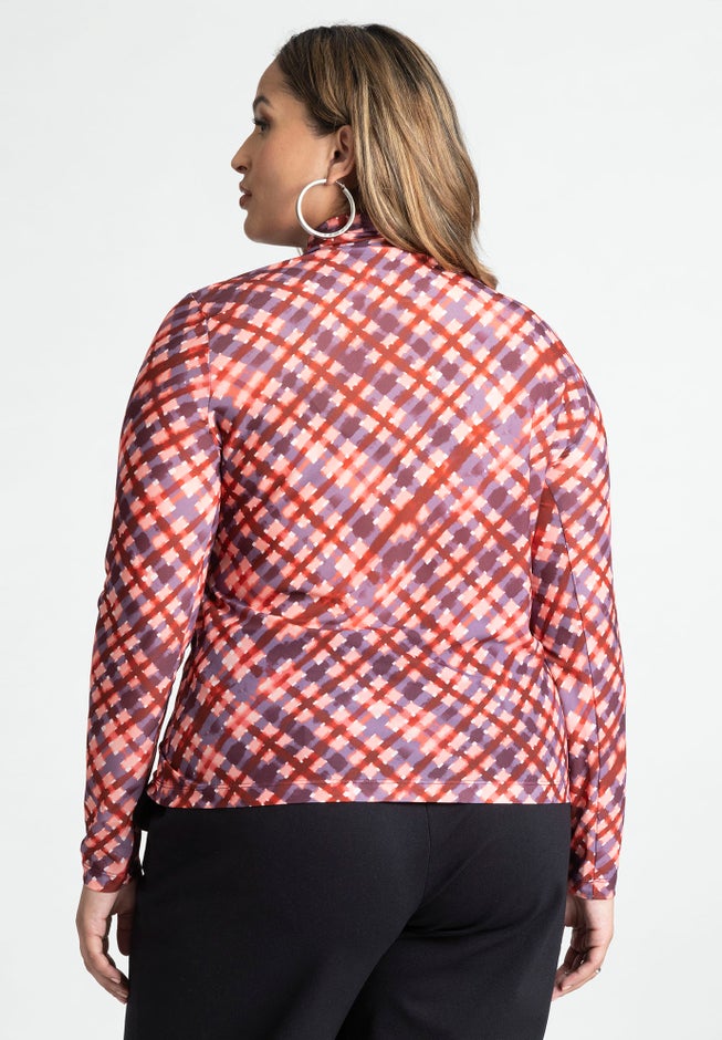 Twist Neck Long Sleeve Top image number null