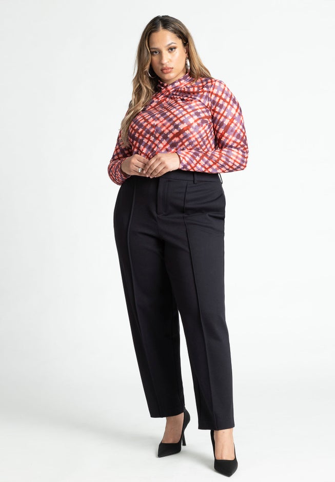 Twist Neck Long Sleeve Top image number null