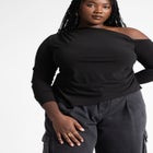 Asymmetric Off The Shoulder Top image number null