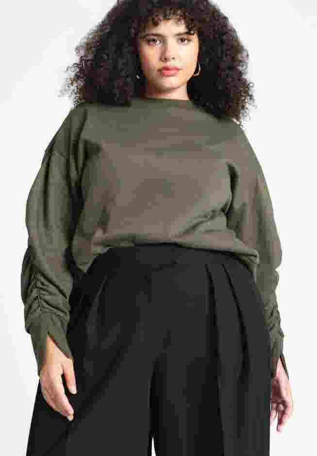 Shirred Sleeve Sweatshirt image number 0
