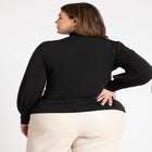 Mock Neck Voluminous Sleeve Top image number null