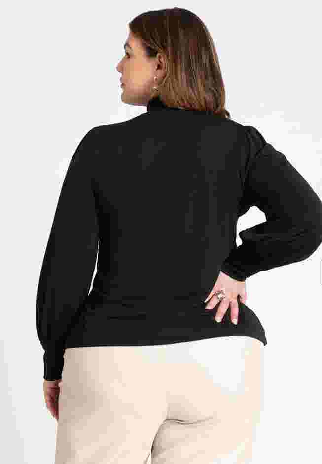 Mock Neck Voluminous Sleeve Top image number 2