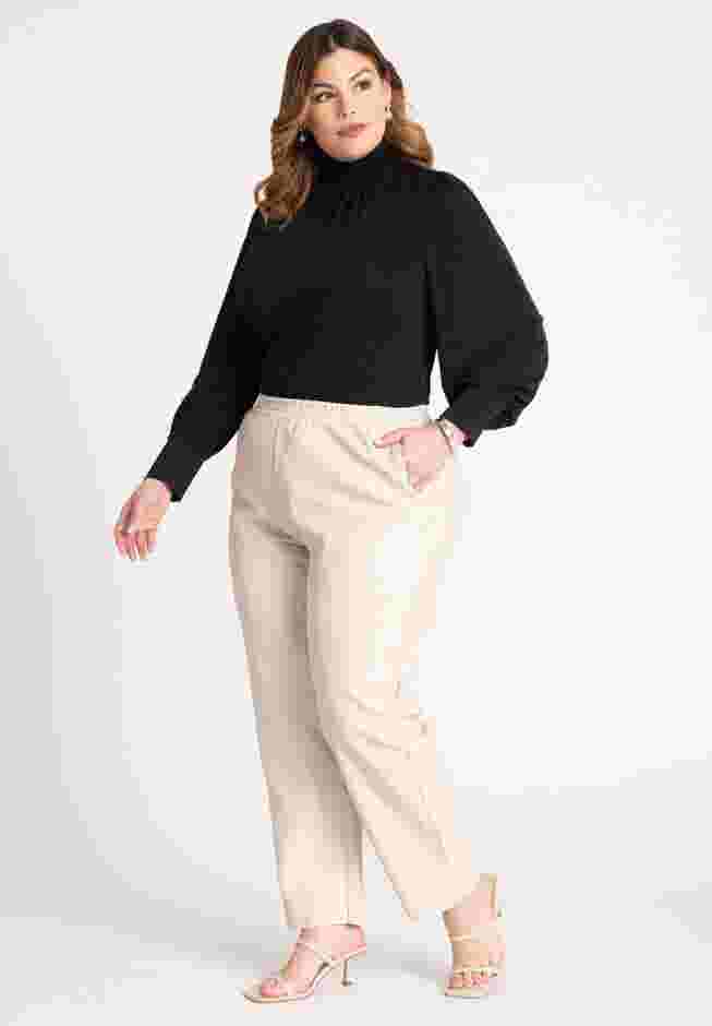 Mock Neck Voluminous Sleeve Top image number 3