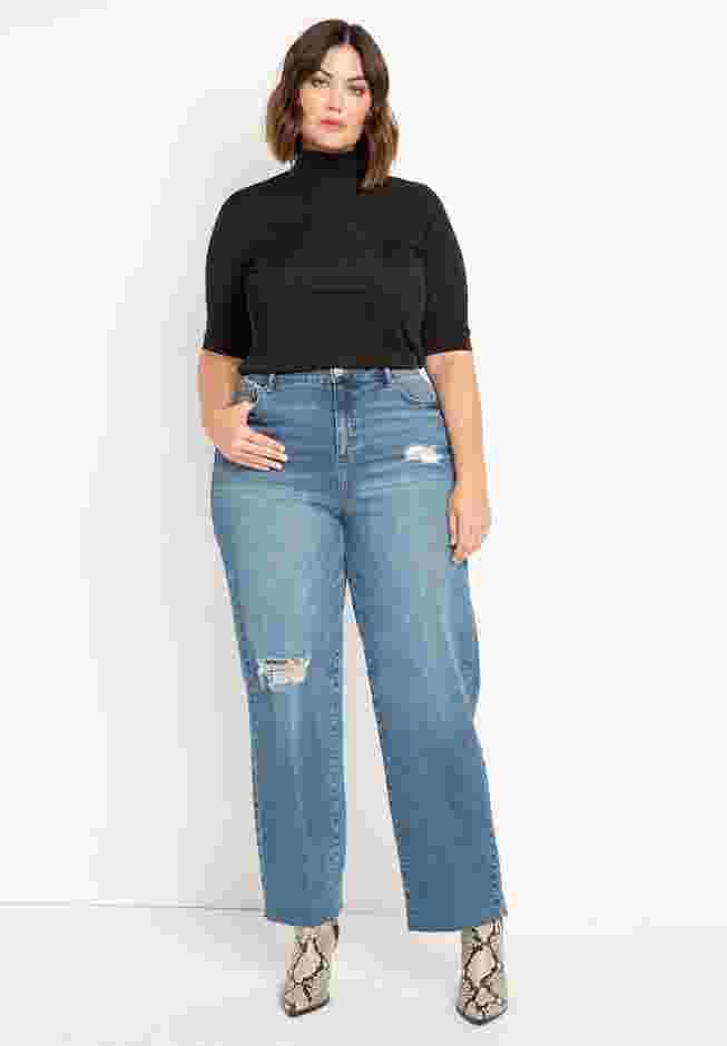 Elbow Sleeve Mock Neck Top image number 2