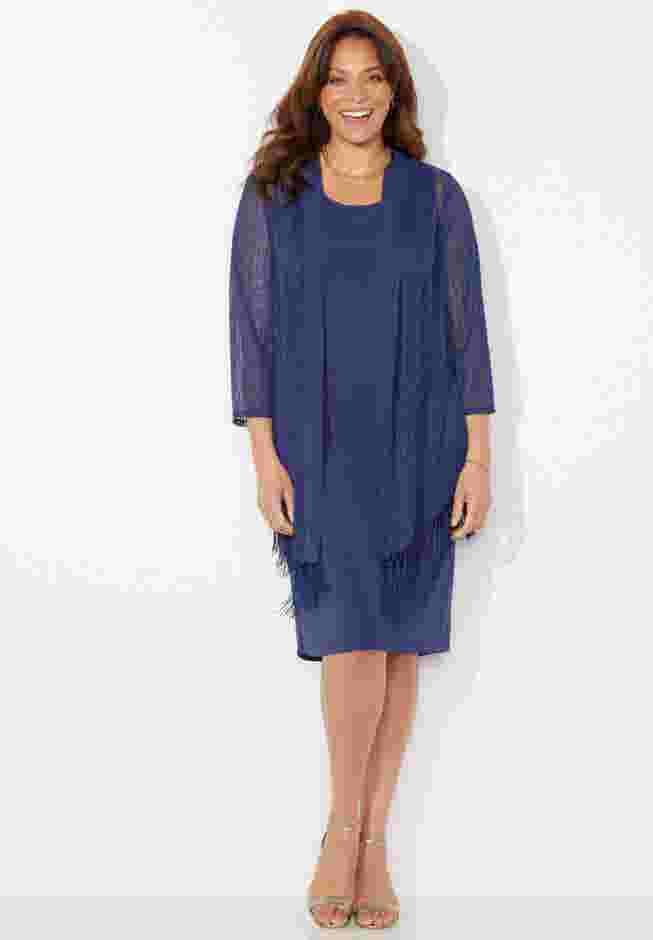 Crochet Fringe Jacket and Dress image number 0