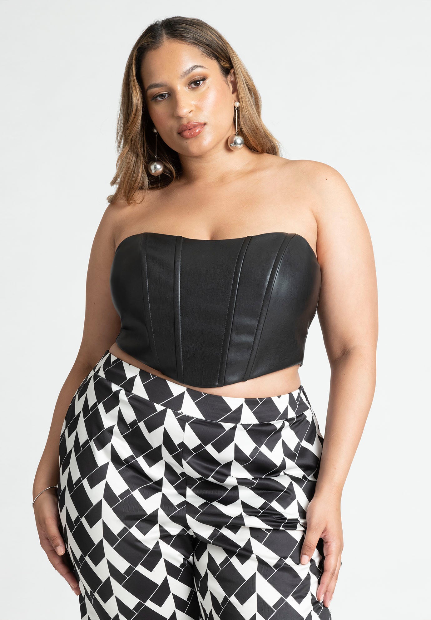 Faux Leather Corset image number 1