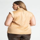 Mock Neck Top With Keyhole image number null