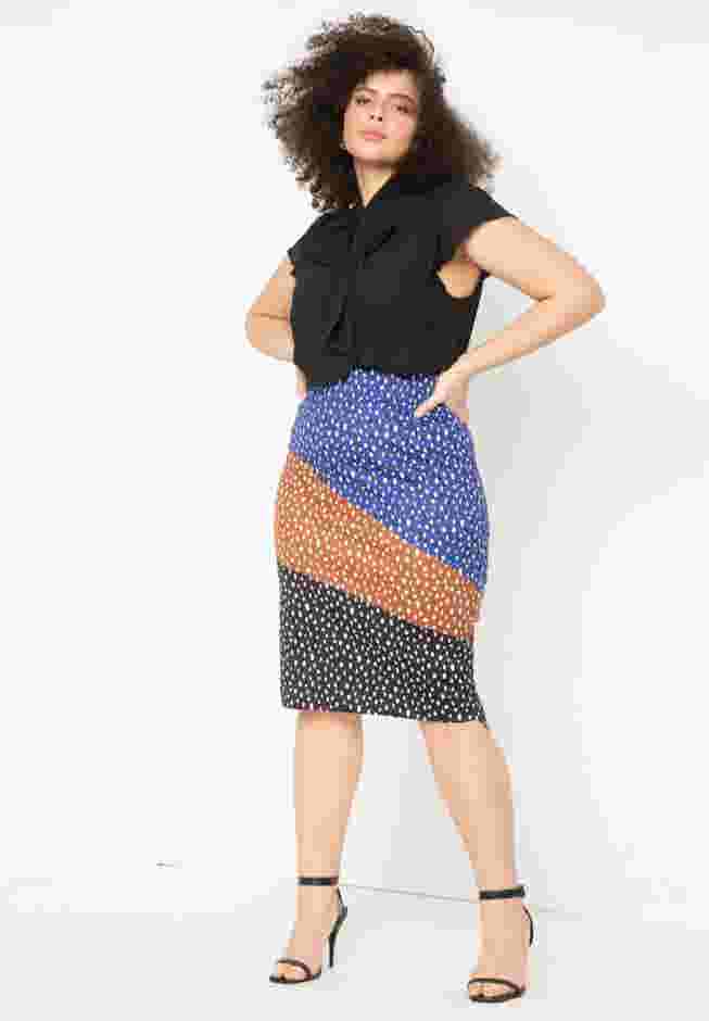 Flutter Sleeve Tie Neck Blouse image number 3