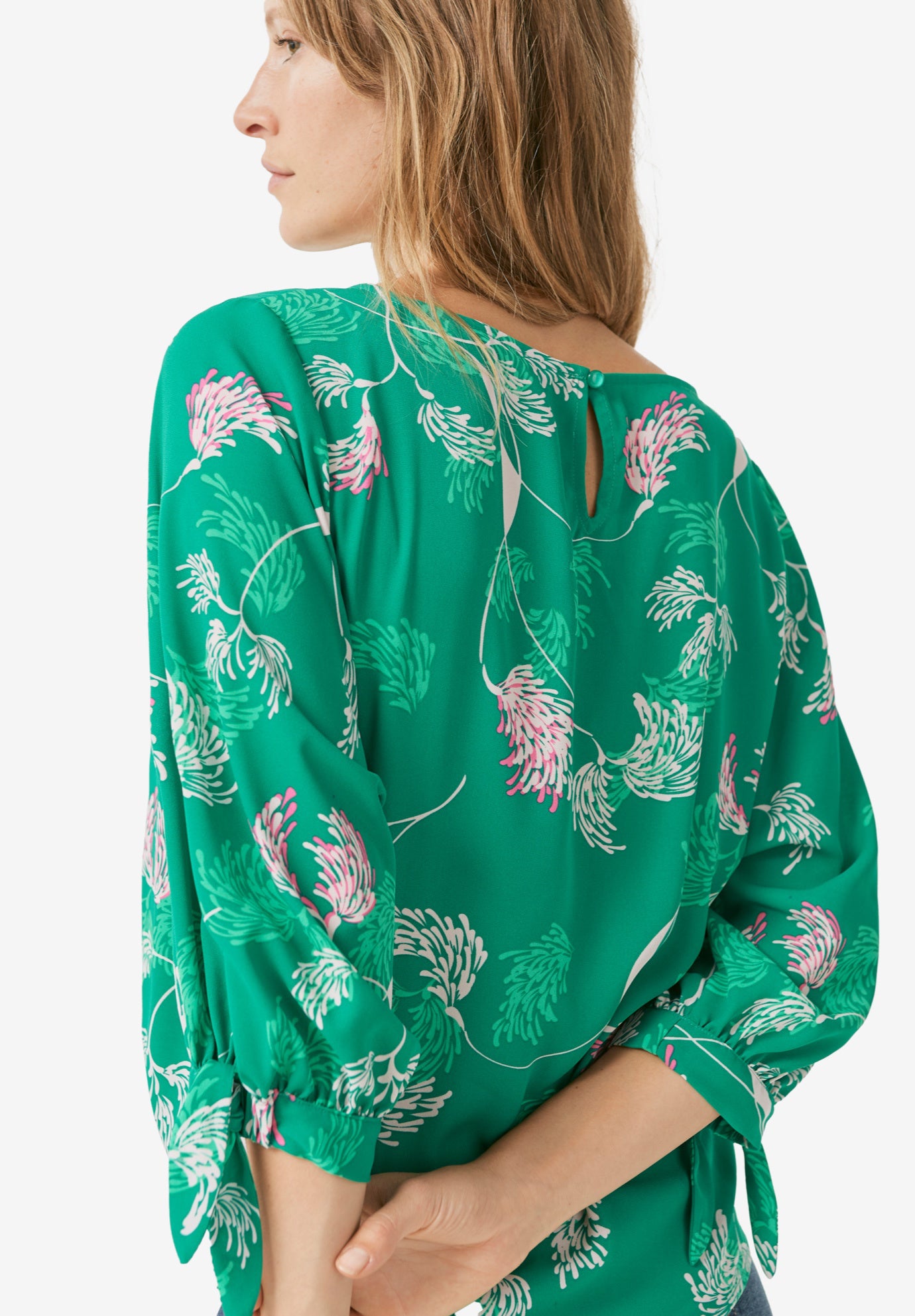 3/4 Tie-Sleeve Blouse image number 1