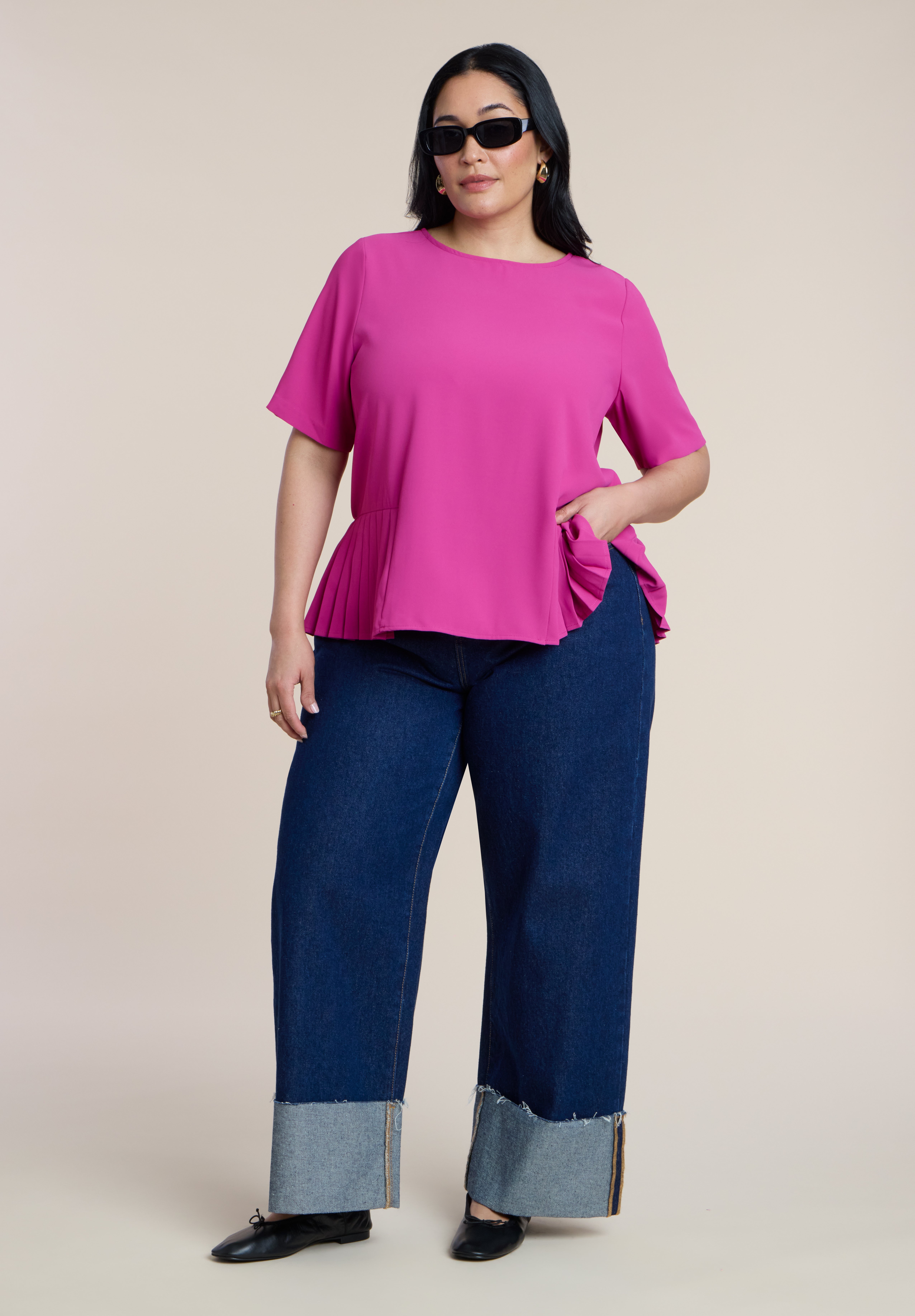 Pleated Hem Top image number 3