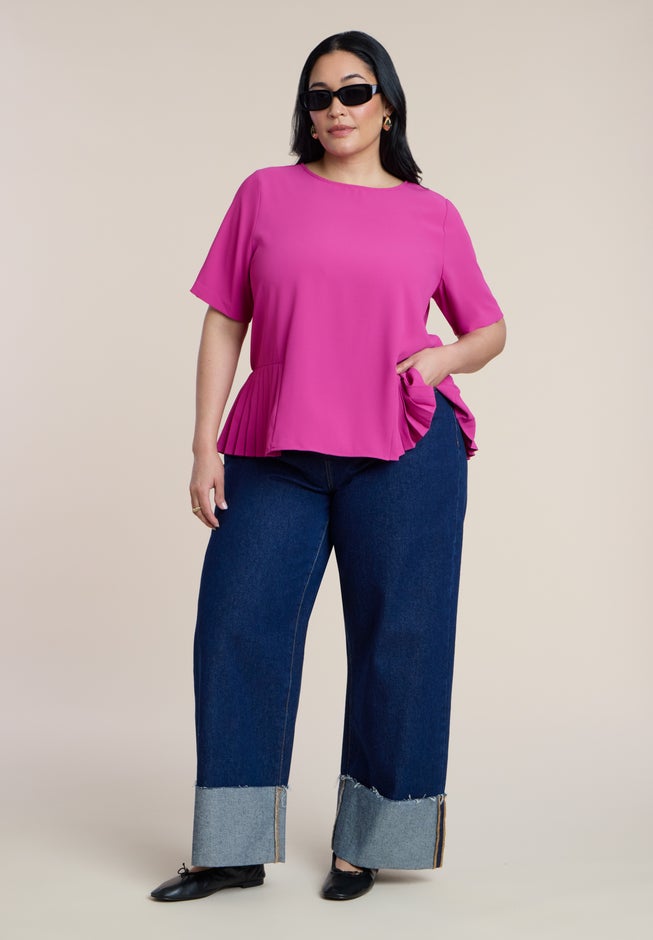 Pleated Hem Top image number 3