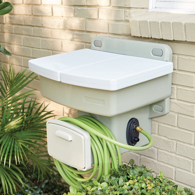 Outdoor Garden Sink with Hose Holder image number 1