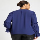 Ruffle Detail Blouse With Ties image number 2