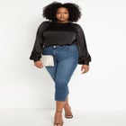 Poet Sleeve Blouse With Tie Back image number null