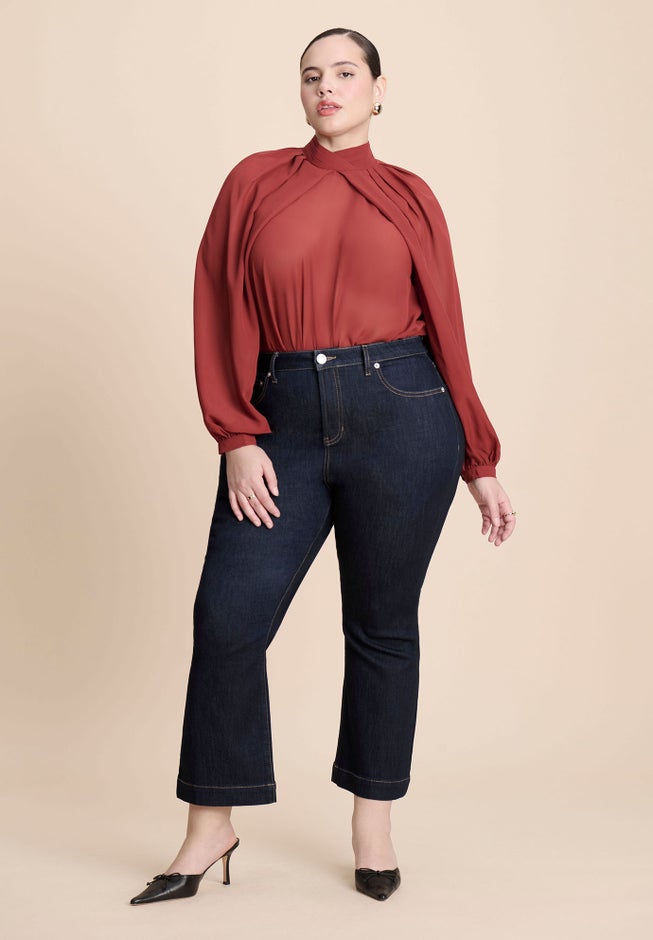 Draped Sleeve Chiffon Top image number 5