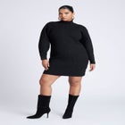 Turtleneck Mini Sweater Dress image number null