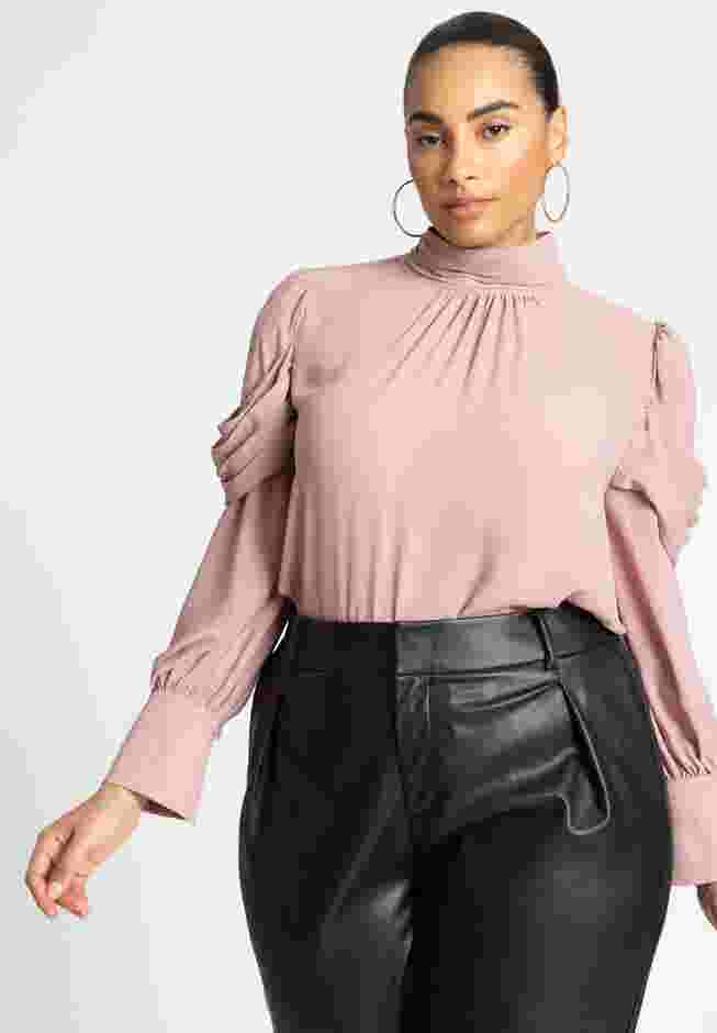 Blouse With Sleeve Drape image number 2