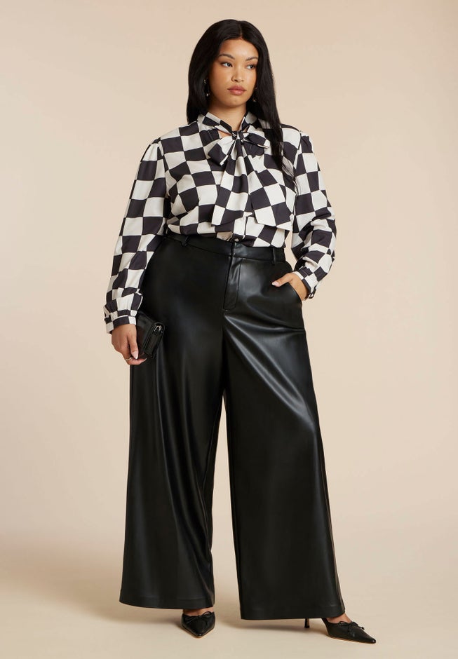 Printed Tie Neck Blouse image number 2