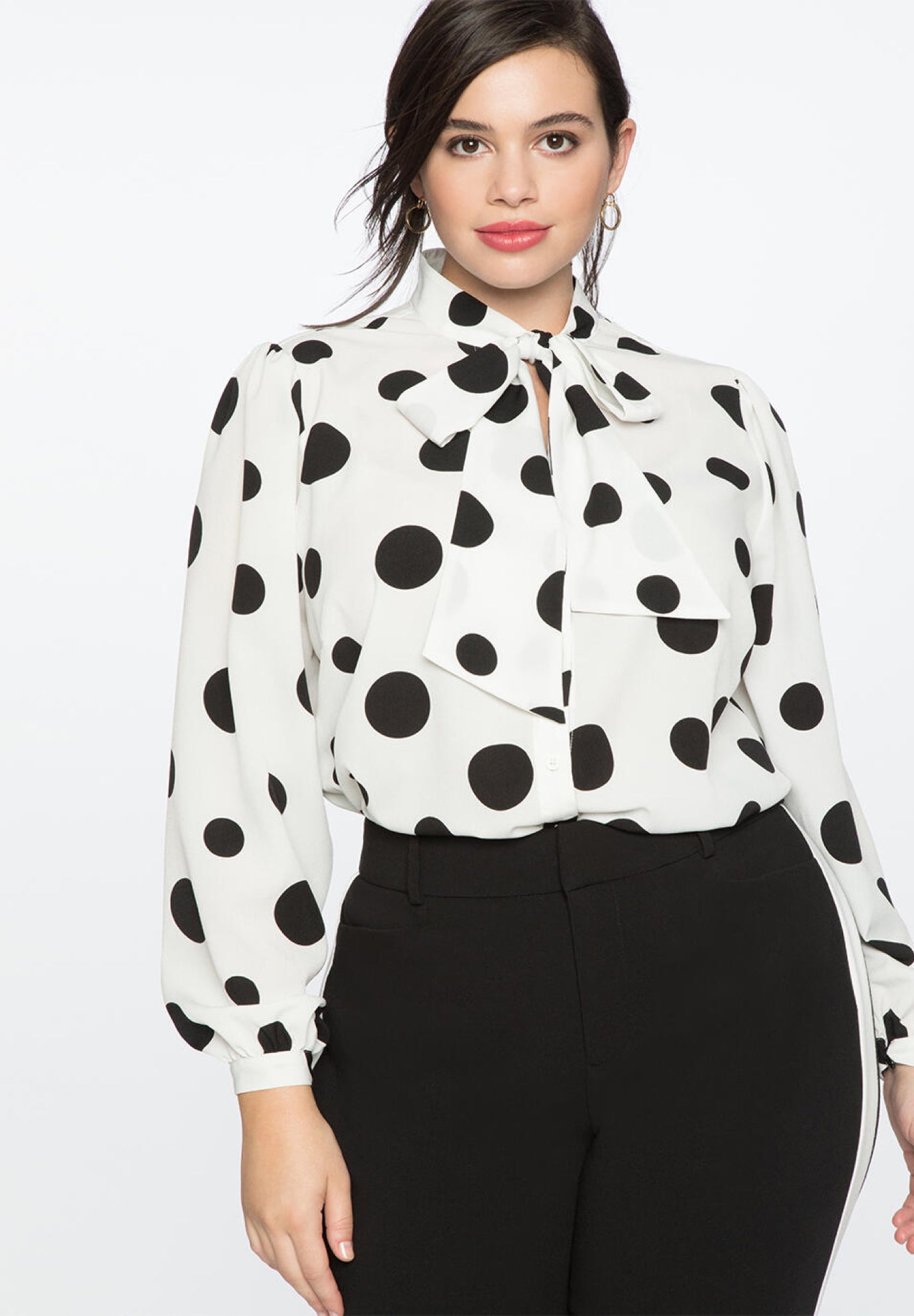 Printed Tie Neck Blouse image number 0