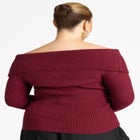 Ribbed Off The Shoulder Sweater image number null