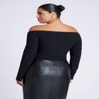 Wrap Front Cropped Sweater image number null