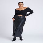 Wrap Front Cropped Sweater image number null