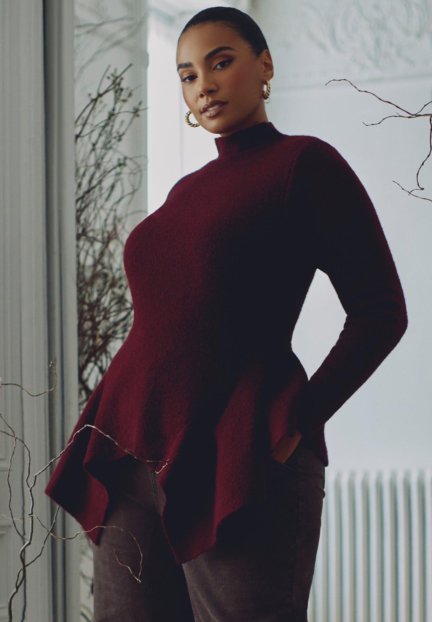 Peplum Sweater image number 0