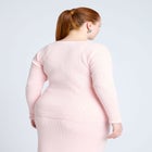 Button Detail Ribbed Sweater image number null