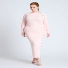 Button Detail Ribbed Sweater image number null