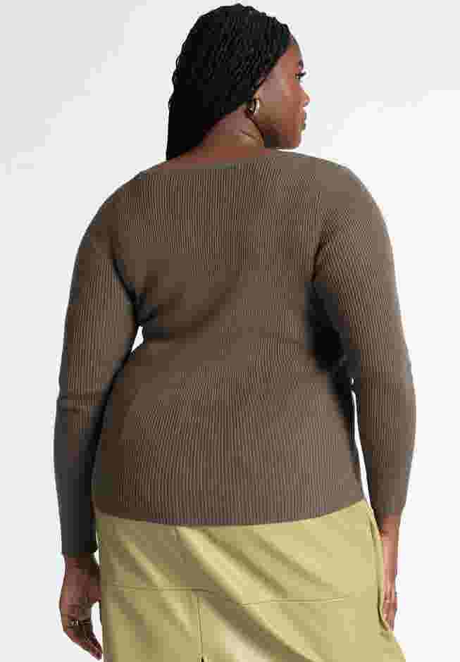 Scoop Neck Knitted Long Sleeve image number 1