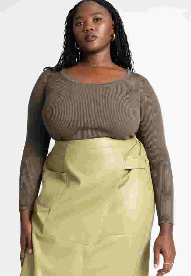 Scoop Neck Knitted Long Sleeve image number 2
