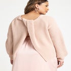 Draped Open Back Sweater image number null