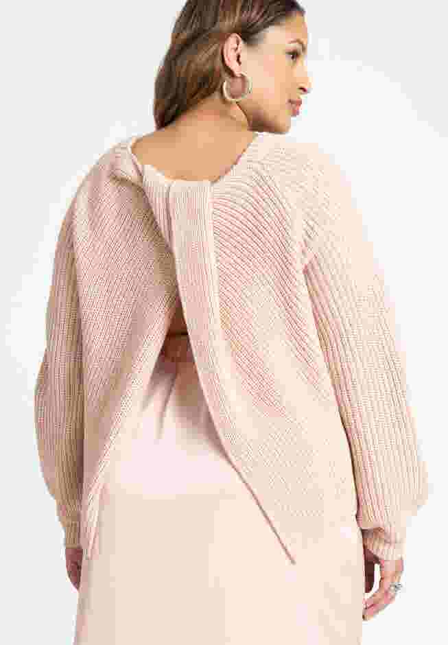 Draped Open Back Sweater image number 1