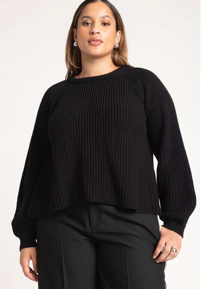 Draped Open Back Sweater image number 0