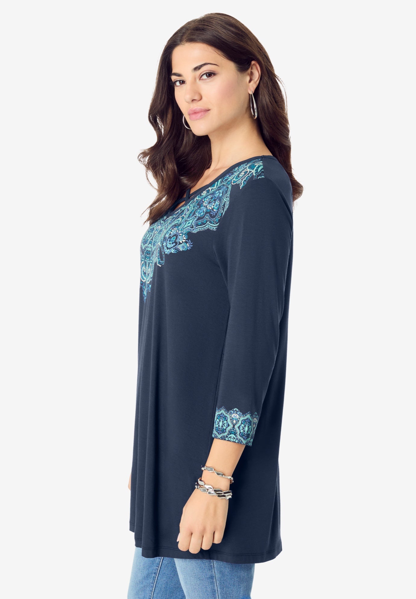 Criss Cross Ultra Drape Swing Tunic image number 2