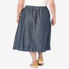 Drawstring Denim Skirt image number null
