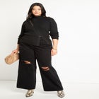 Wide Leg Distressed Jean image number null