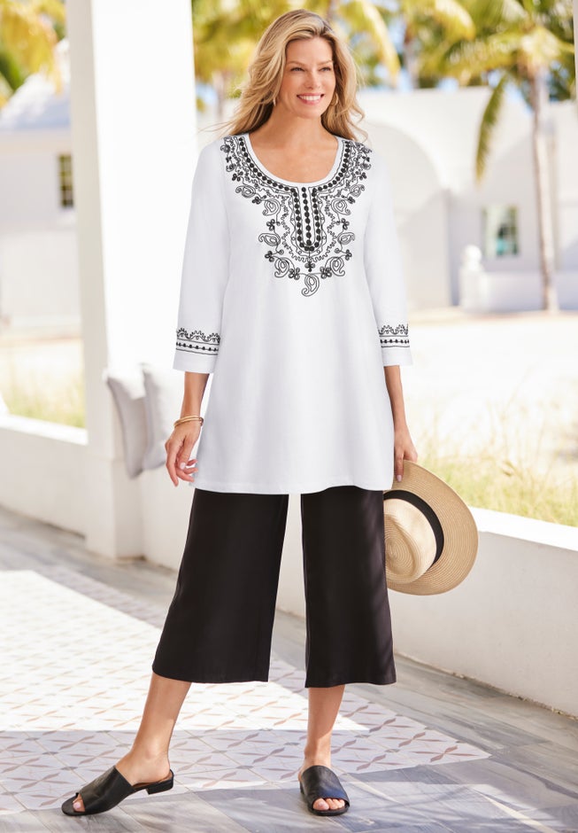 Embroidered Knit Tunic image number 8