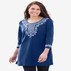 Embroidered Knit Tunic image number null
