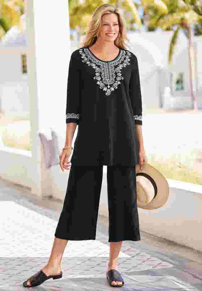 Embroidered Knit Tunic image number 7
