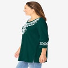 Embroidered Knit Tunic image number null