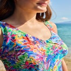 Sarong V-Neck Tummy Control One-Piece Swimsuit image number null