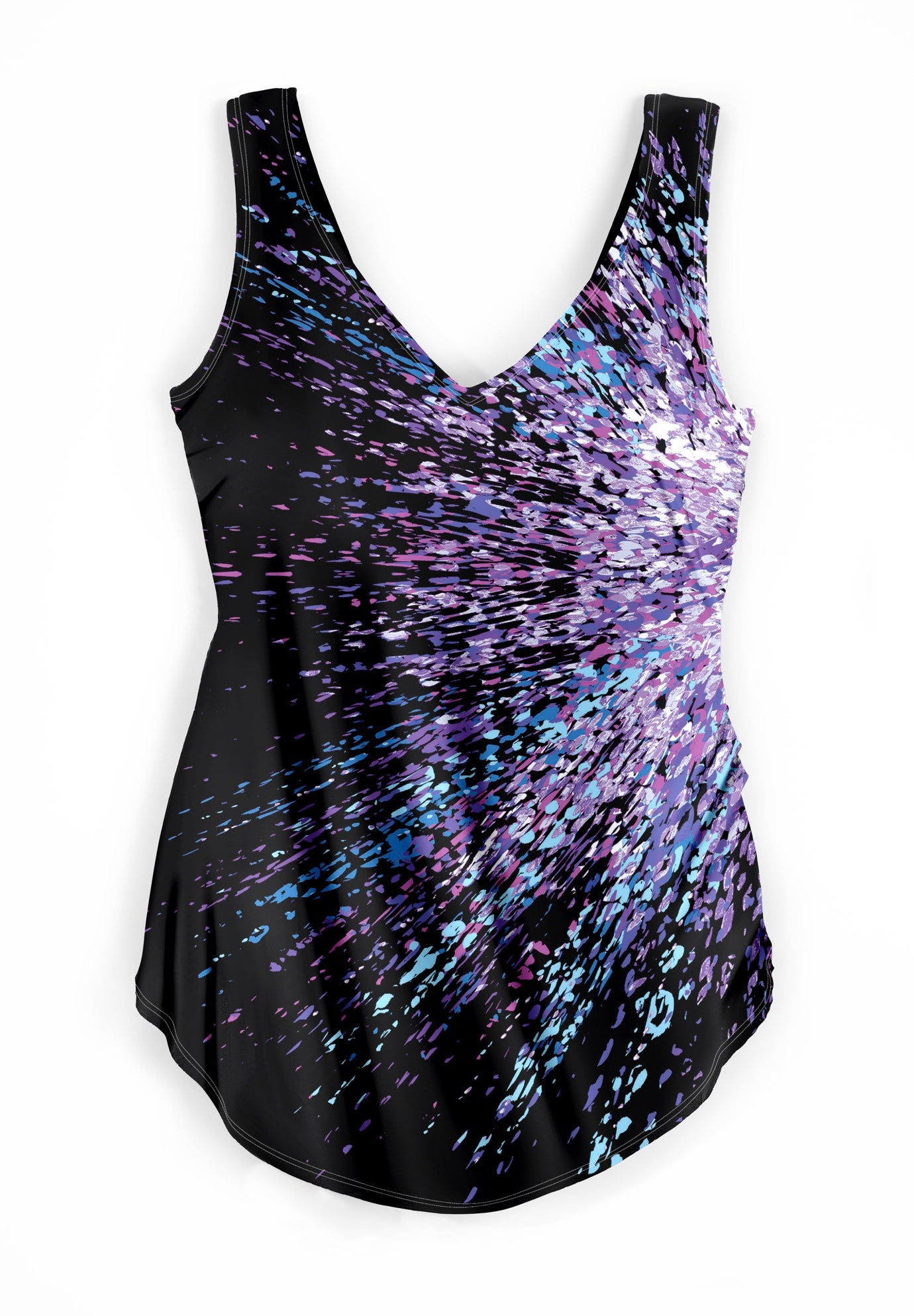 Sarong V-Neck Tummy Control One-Piece Swimsuit image number 3