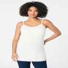 Lace Trim Knit Cami with Adjustable Straps image number null