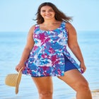 Side-Slit Swim Dress image number null