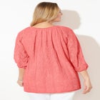 Stretch Lace Peasant Blouse image number null