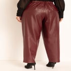 Pleat Detail Tapered Faux Leather Pant image number null