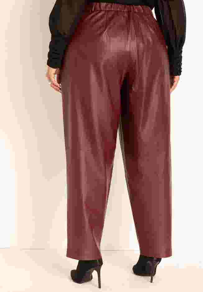 Pleat Detail Tapered Faux Leather Pant image number 2