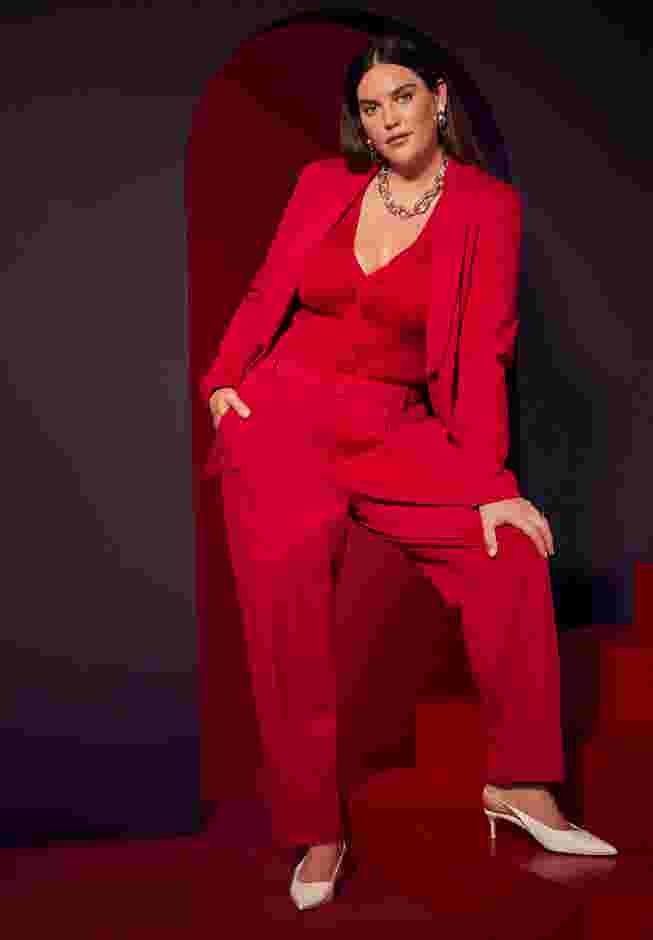 Pintuck Straight Leg Trouser image number 0