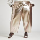 Metallic Faux Leather Trouser image number null